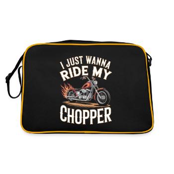 Je veux juste chevaucher mon cuivre - Sac Retro - noir/or - Dos