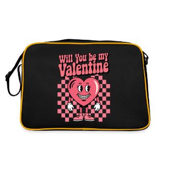 Will You Be My Valentine Retro Heart - Retro Bag - black/gold - Back