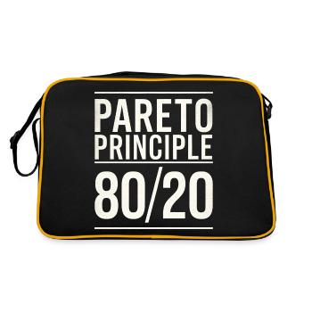 Principe de Pareto 80/20 - Sac Retro - noir/or - Dos