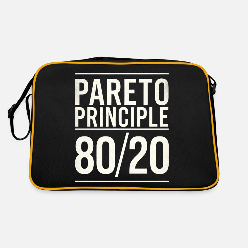 Pareto principle 80/20 Retro Bag