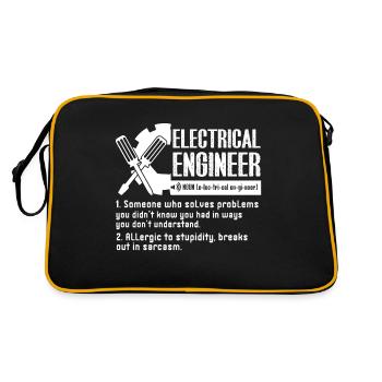 Electrical Engineer Definition - Retro Bag - black/gold - Back