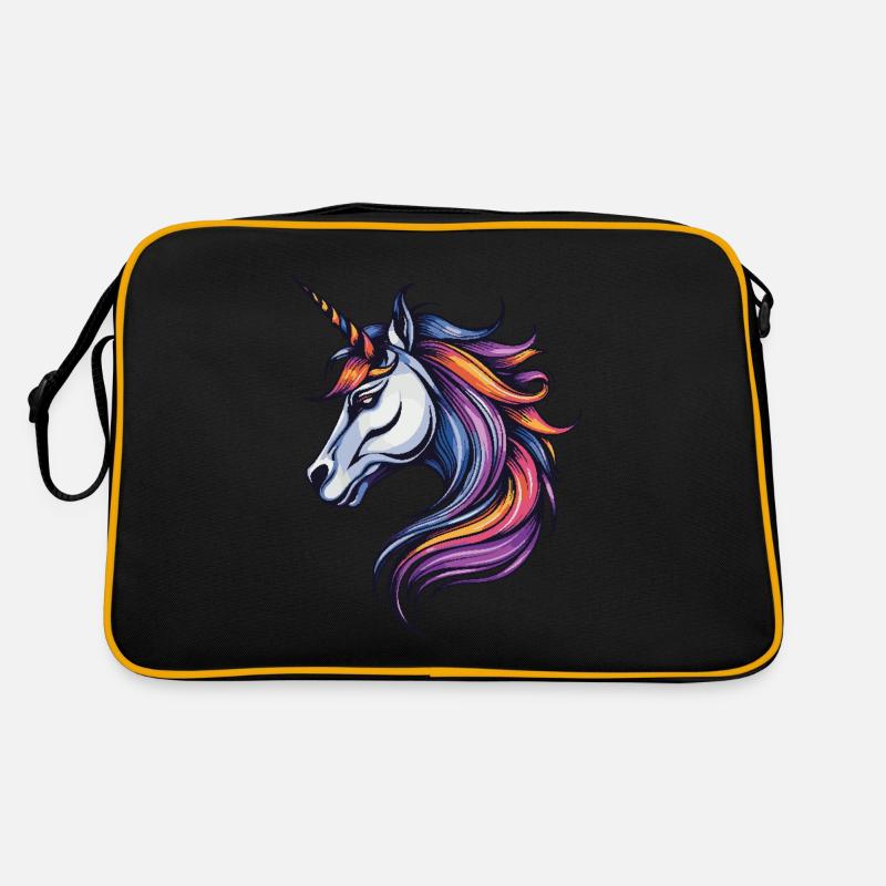 Portrait de licorne Sac Retro