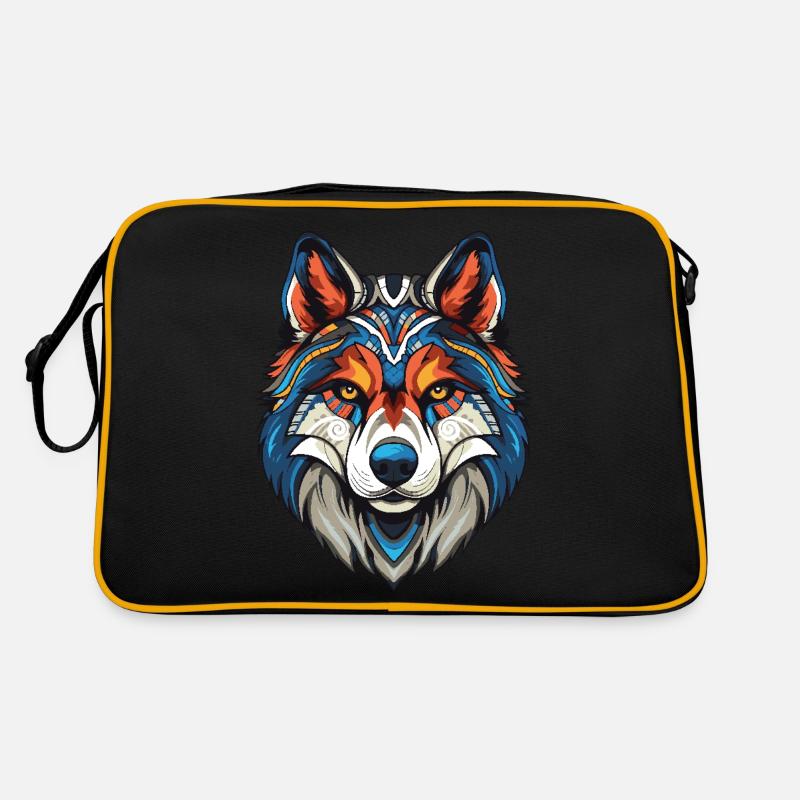 Portrait de chien husky Sac Retro