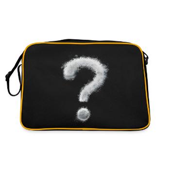 Question mark - Retro Bag - black/gold - Back