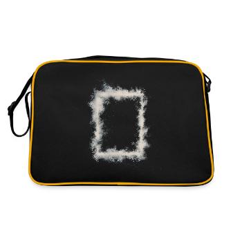white rectangle - Retro Bag - black/gold - Back