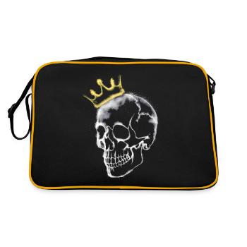 crâne avec une couronne - Sac Retro - noir/or - Dos