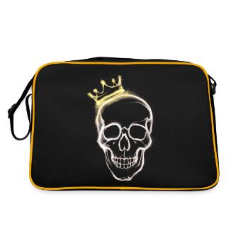 crâne avec couronne - Sac Retro - noir/or - Dos