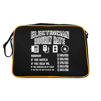 Electrician Hourly Rate - Retro Bag - black/gold - Back