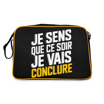 Je sens que ce soir je vais conclure - Sac Retro - noir/or - Dos