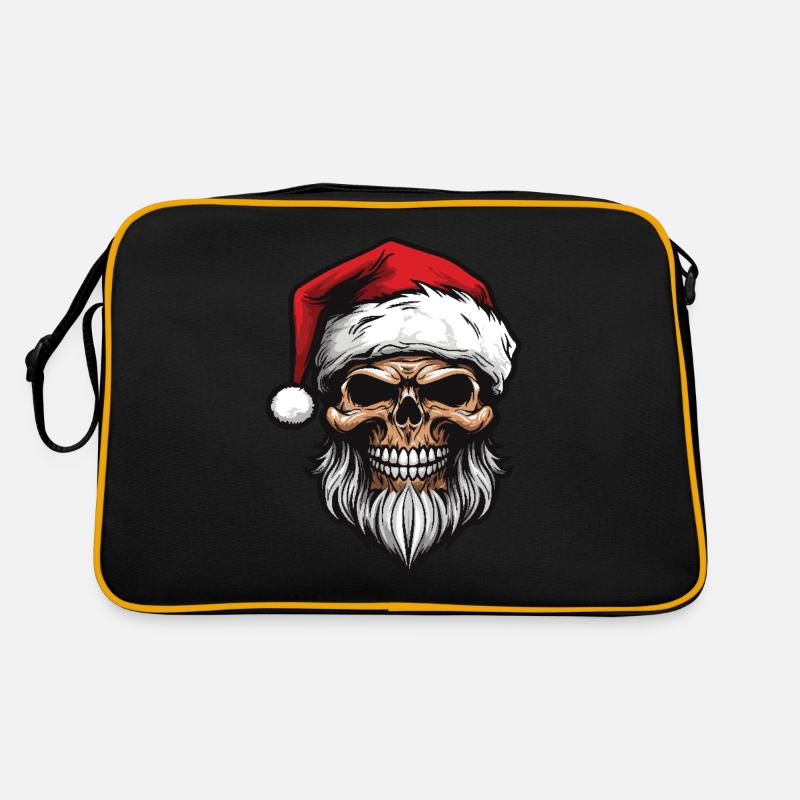 Weihnachtsmann Totenkopf Retro Tasche