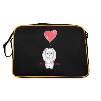 Be My Valentine - Retro Tasche - Schwarz/Gold - Hinten
