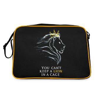You cant keep a lion in a cage - Retro Bag - black/gold - Back