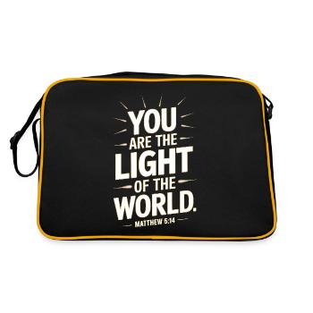 Tu es la lumière du monde - Matthieu 5:14 - Sac Retro - noir/or - Dos