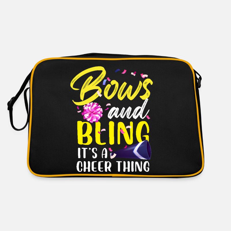 Bows And Bling It's A Cheer Thing Gymnastics - Retro Tasche - Schwarz/Gold