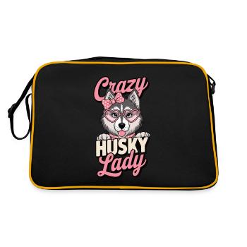 Crazy Husky Lady - Retro Bag - black/gold - Back