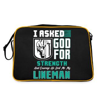 Lineman God Sent Me My Lineman - Retro Bag - black/gold - Back