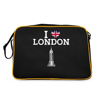 J’aime Londres État Cool Paris France Tour Eiffel - Sac Retro - noir/or - Dos