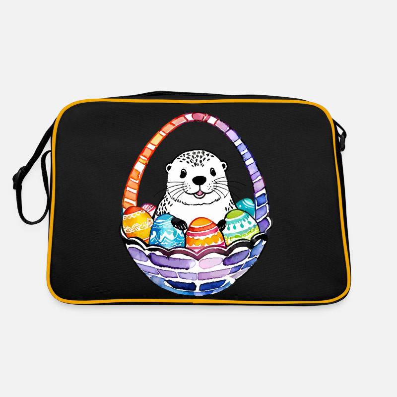 Otter Easter Watercolor Retro Bag