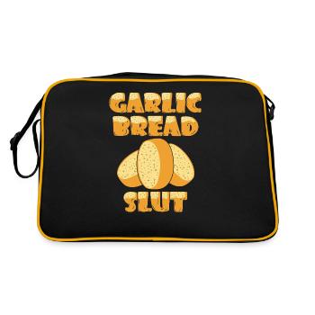 Amateur de pain à l’ail Dicton humoristique - Sac Retro - noir/or - Dos