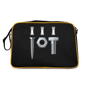 écrou à vis j’adore artisan humoristique - Sac Retro - noir/or - Dos