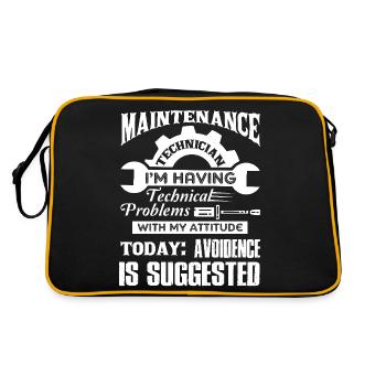 Maintenance Technician Having Technical Problems - Retro Bag - black/gold - Back
