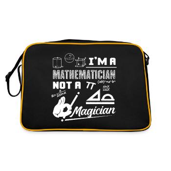 Mathematician Is Not A Magician - Retro Bag - black/gold - Back
