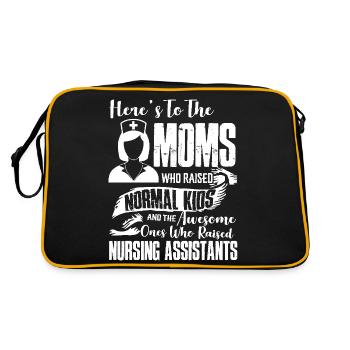 Nursing Assistant Mom - Retro Bag - black/gold - Back