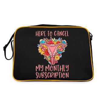 Here To Cancel My Monthly Subscription Uterus - Retro Bag - black/gold - Back