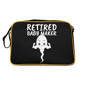 Retired Baby Maker Birth Control Vasectomy - Retro Bag - black/gold - Back