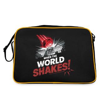 WHEN THE WORLD SHAKES - Retro Bag - black/gold - Back