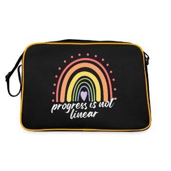Progress Is Not Linear Special Education Teacher - Retro Bag - black/gold - Back