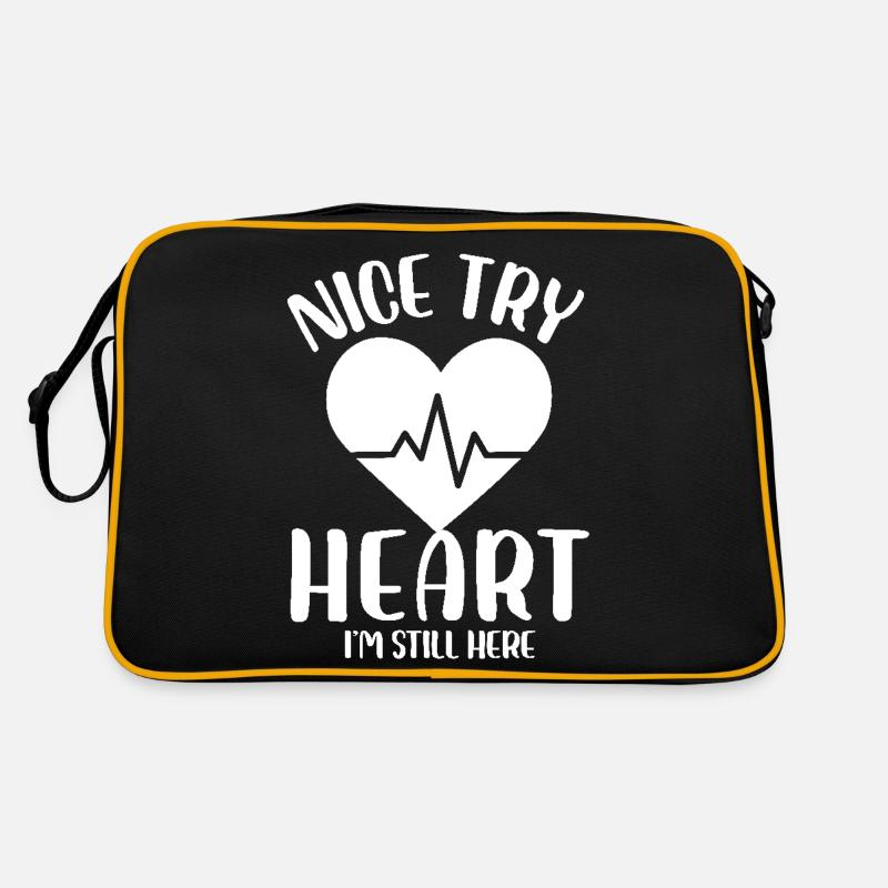 Nice Try Heart I'm Still Here Cardiological Retro Tasche