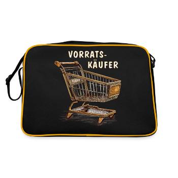 PANIER D’ACHAT STOCK ACHETEUR - Sac Retro - noir/or - Dos