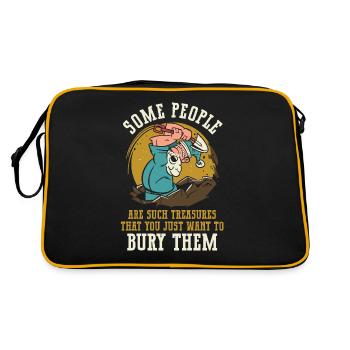 Some people are so valuable that you can make them - Retro Bag - black/gold - Back