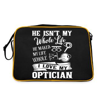 Optician I Love My Optician - Retro Bag - black/gold - Back