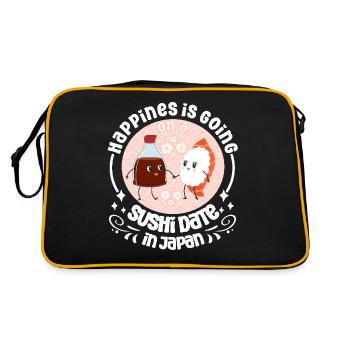 Sushi Lover Happines est un sushi aux dattes - Sac Retro - noir/or - Dos