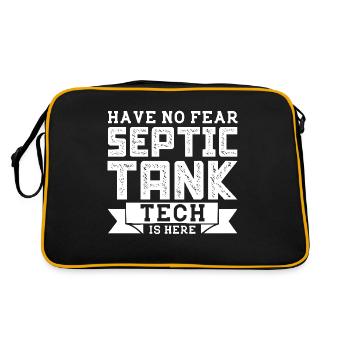 Have No Fear Septic Tank Tech Is Here Proper Waste - Retro Bag - black/gold - Back