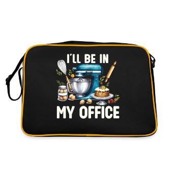 Ich Bin In Meinem Büro: Küchenliebhaber und - Retro Tasche - Schwarz/Gold - Hinten