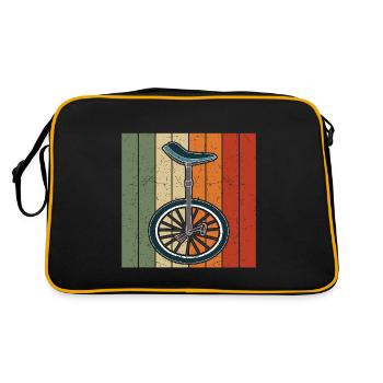 Monocycle équitation Rétro Vintage Unicycle coucher de soleil - Sac Retro - noir/or - Dos