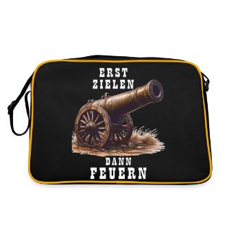 LE VISE D’ABORD AVANT DE TIRER - Sac Retro - noir/or - Dos