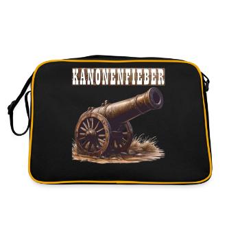 CANNON FEVER - Retro Bag - black/gold - Back