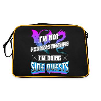 Procrastiner1 - Sac Retro - noir/or - Dos