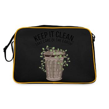 GARBAGE CANS - Retro Bag - black/gold - Back