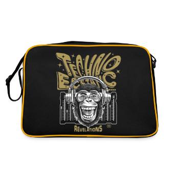 Monkey Techno: Ecstatic Sound and Revelations Shirt - Retro Bag - black/gold - Back