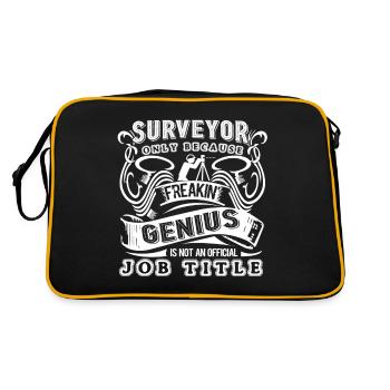 Surveyor Is Not An Official Job Title - Retro Bag - black/gold - Back