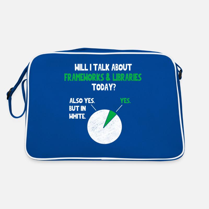 Coder Programmer Will I talk about Funny Quote Hum Retro Tasche