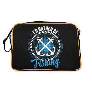 I'd Rather Be Fishing - Retro Bag - black/gold - Back