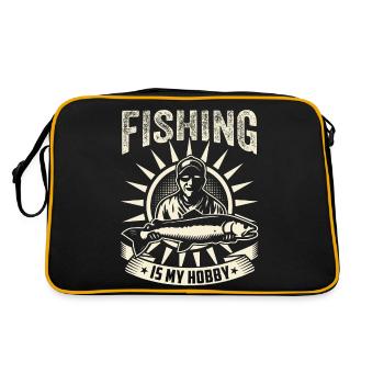 La pêche est mon passe-temps - Sac Retro - noir/or - Dos