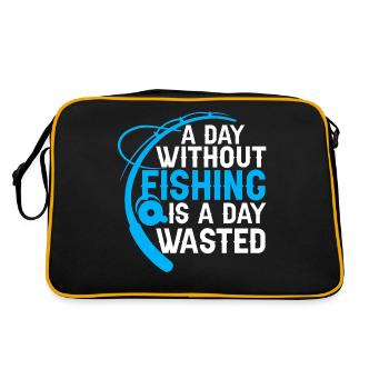 Fishing - A Day Without Fishing is a day - Retro Bag - black/gold - Back