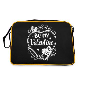 Be my Valentine - Valentine's Day Geschenk - Retro Tasche - Schwarz/Gold - Hinten